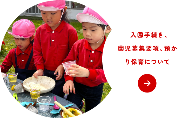 入園手続き、園児募集要項、預かり保育について